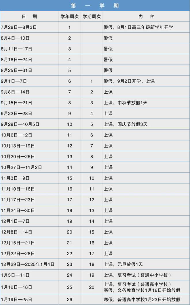 2023年太原市中小学及高校开学时间最新安排（附校历）